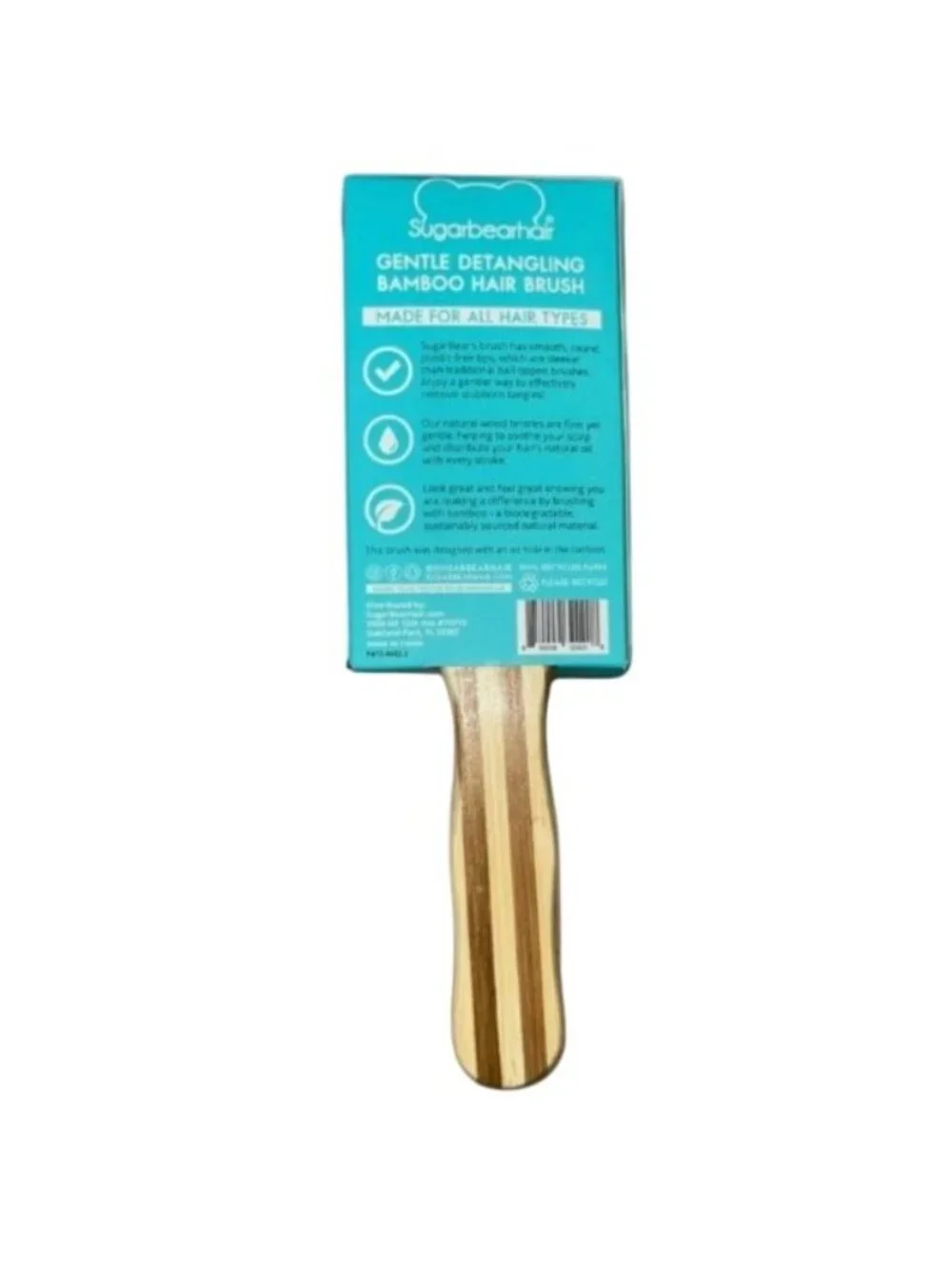 Sugarbear Gentle Detangling Bamboo Hair Brush Sugarbearhair Natural Wood Bristle